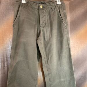 Size‎ 28 Machina olive green straight leg button up distressed cotton pants 400